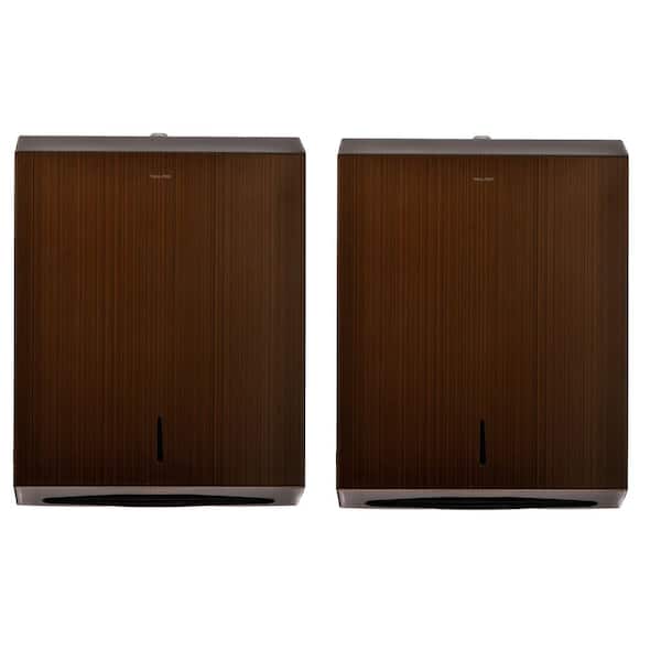 Alpine Industries Commercial Stainless Steel C-Fold/Multi-Fold Paper Towel Dispenser in. Antique Copper (2-Pack )