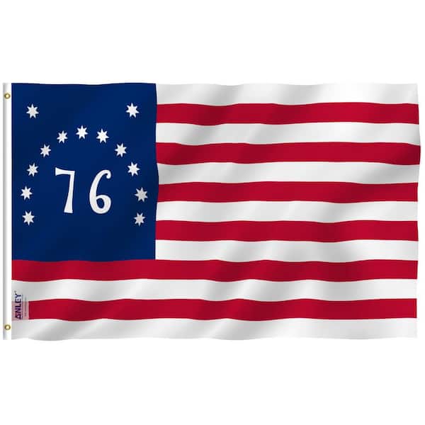 ANLEY Fly Breeze 3 ft. x 5 ft. Polyester Bennington 76 Flag 2-Sided Banner with Brass Grommets and Canvas Header
