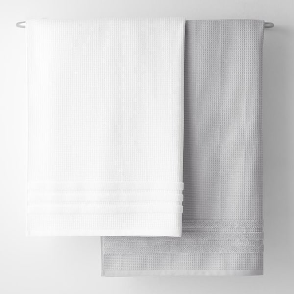 Dark Grey Linen Waffle Towel SET: Hand, Face, Body Linen Towels
