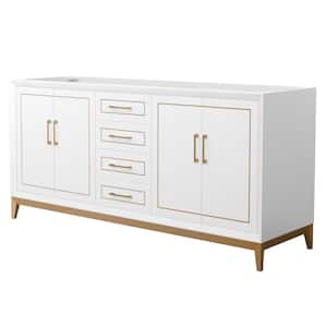Marlena 71.75 in. W x 21.75 in. D x 34.5 in. H Double Bath Vanity Cabinet without Top in White