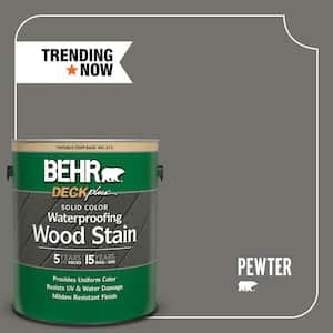 1 gal. #SC-131 Pewter Solid Color Waterproofing Exterior Wood Stain