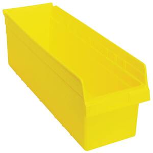 Store-Max 8 in. Shelf 6.9 Gal. Storage Tote in Yellow (6-Pack)