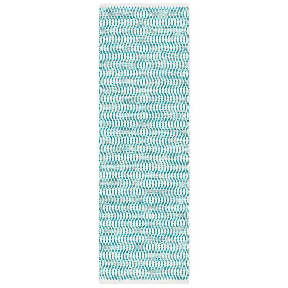 Coastal Breeze Ivory Cotton 2'3" x 7' Flat Woven Runner Rug