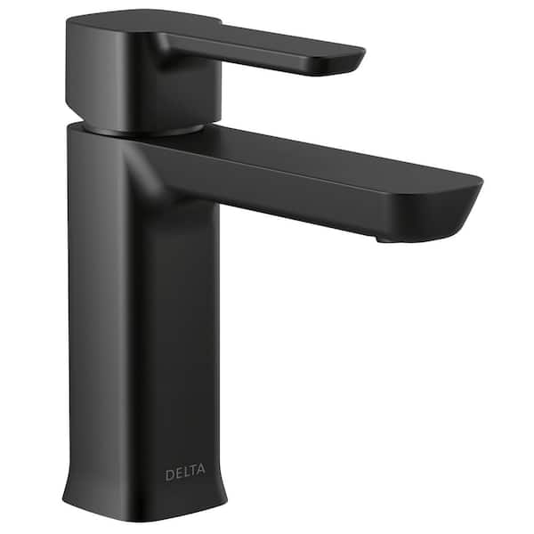 Delta Modern Project-Pack Single Hole Single-Handle Bathroom Faucet in Matte Black