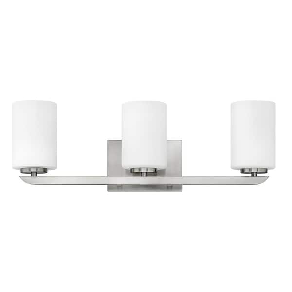 Kyra 24.0 in. 3-Light Brushed Nickel Vanity Light