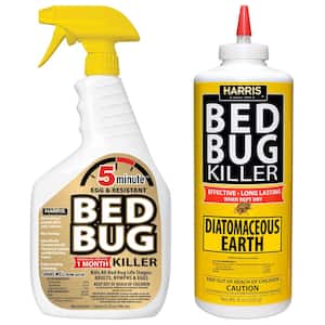 32 oz. 5-Minute Bed Bug Insect Killer and 8 oz. Diatomaceous Earth Bed Bug Killer