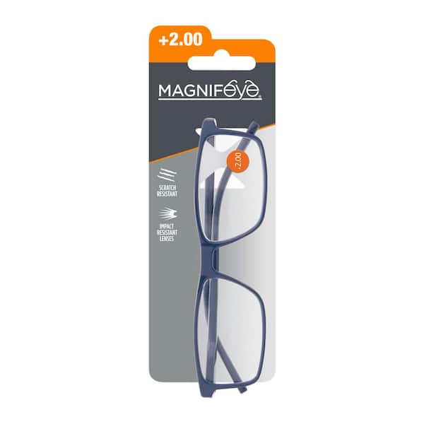 Magnifeye Blue Frame 2.0 Reading Glasses 85891-08 - The Home Depot