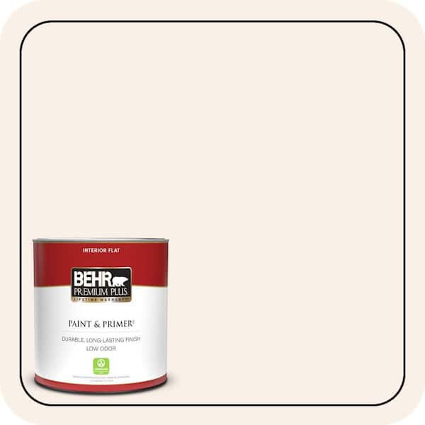BEHR PREMIUM PLUS 1 qt. #RD-W05 Moonlit Beach Flat Low Odor Interior Paint & Primer