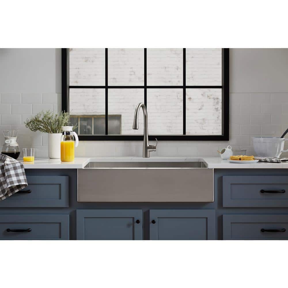 Vibrant Stainless Steel Touchless Pull-Down Kitchen Faucet
