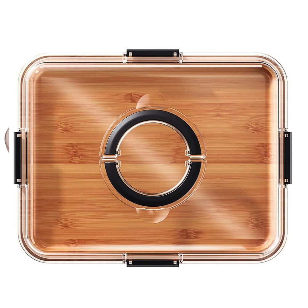 14.4 in Carbonized Bamboo Charcuterie Board with Lid and 6 Compartments for Serving price history on PriceWatchPro