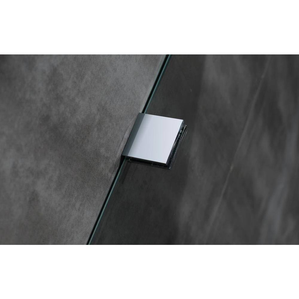 Moselle 60" x 35" Clear Tempered Glass Frameless Sliding Shower Enclosure