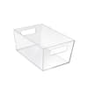 Azar Displays 11.25 in. W x 7.5 in. D x 5 in. H Large Storage Tote Bins  with Handle Clear Color (Pack of 4) 556237 - The Home Depot