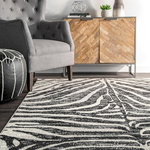 Fun Rugs Supreme Zebra Skin TSC-045 Black White