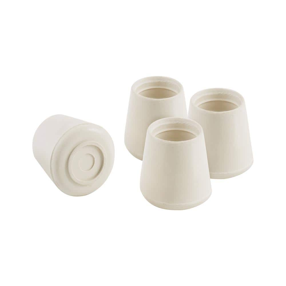 Everbilt 3 4 in. Off White Rubber Leg Caps for Table Chair and