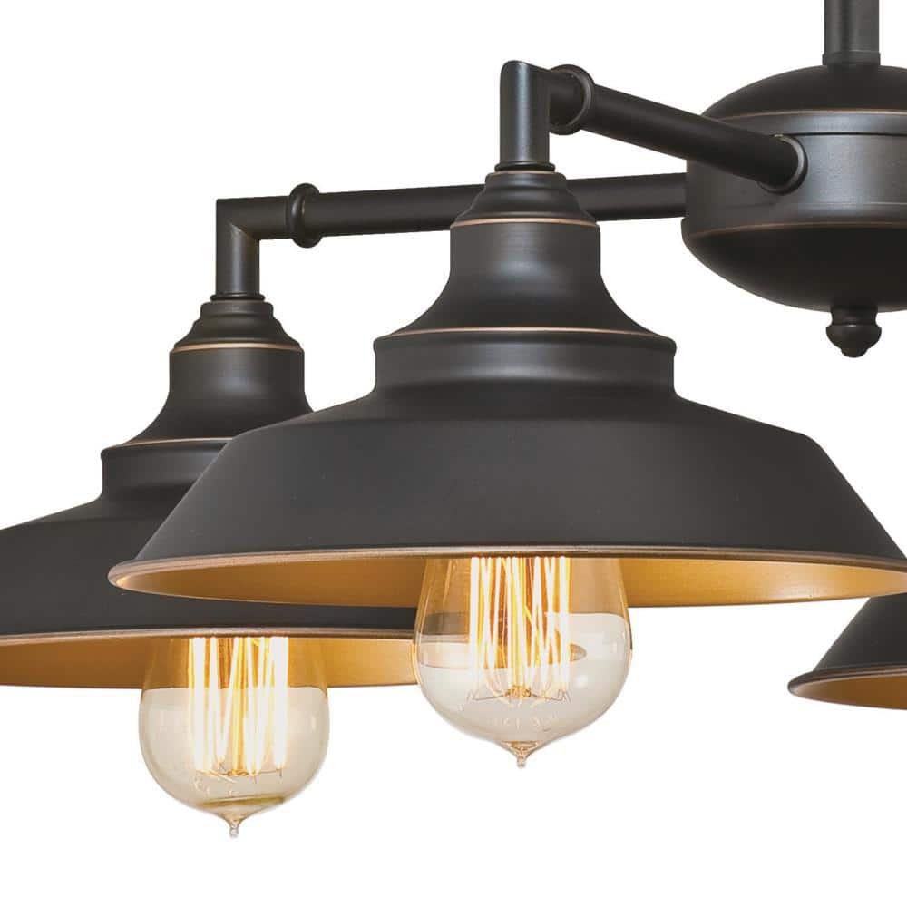Iron Hill Bronze 4-Light Convertible Chandelier