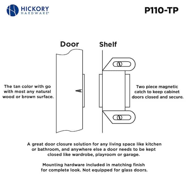 1-5/8 in. Tan Magnetic Door Catch (10-Pack) 1-5/8 in. Tan Magnetic Door Catch (10-Pack)