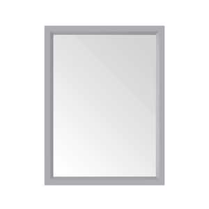 24.00 in. W x 32.00 in. H Framed Rectangular Bathroom Vanity Mirror in Pebble Grey
