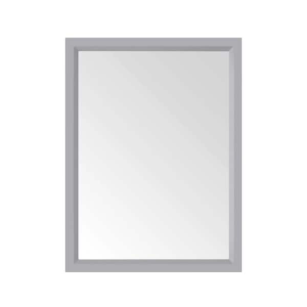 Home Decorators Collection Rockleigh 24.00 in. W x 32.00 in. H Framed Rectangular Bathroom Vanity Mirror in Pebble Grey