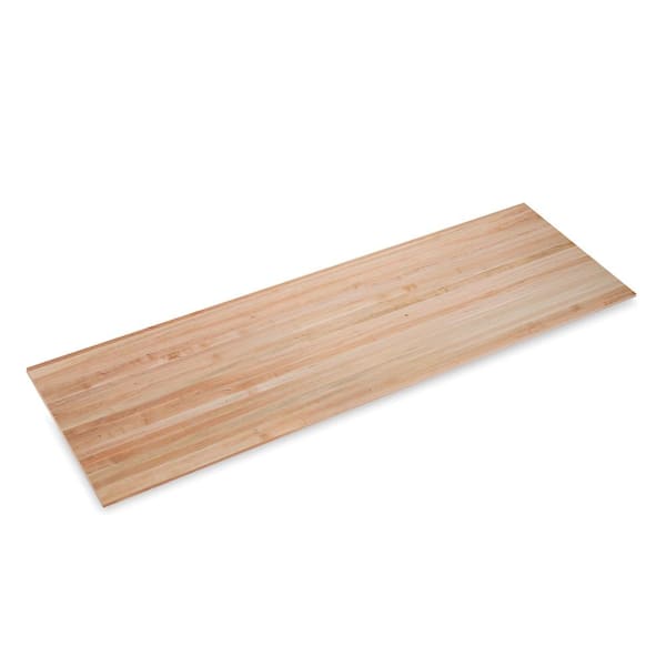 10 ft. L x 36 in. D x 1.5 in. T Finished Maple Solid Wood Butcher Block Countertop Island with Square Edge