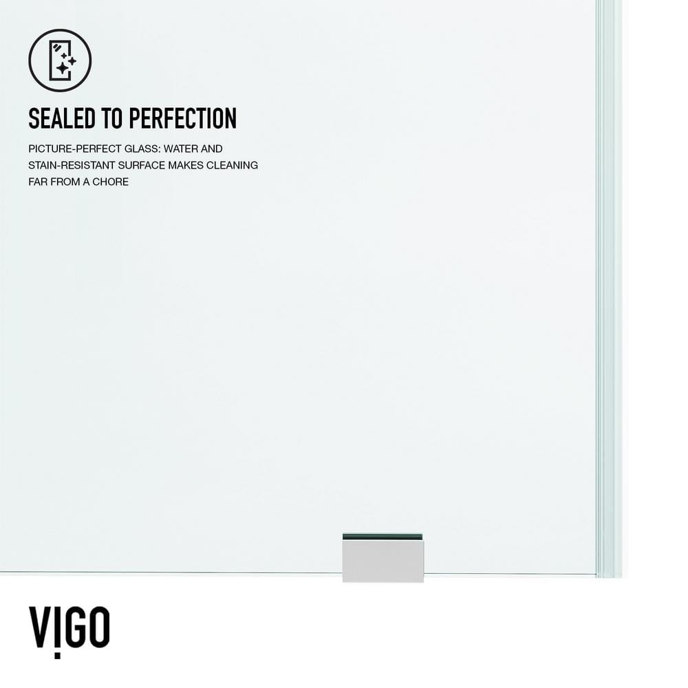 Hamilton 60" Chrome Frameless Sliding Tub Door with Clear Glass