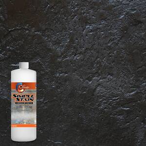 1 qt. Pure Black Concentrated Semi-Transparent Water Based Interior/Exterior Concrete Stain