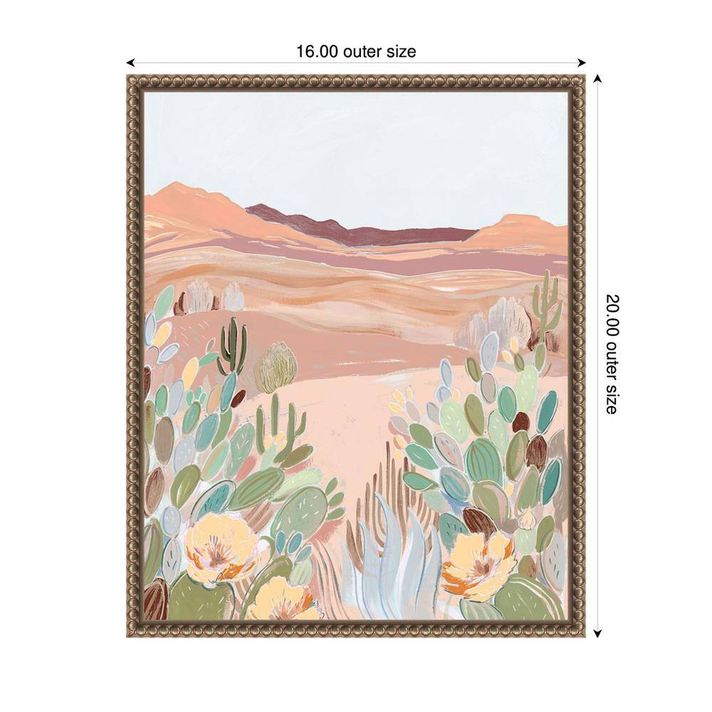 Warm Sunbaked Desert II Bronze Framed Canvas Wall Art