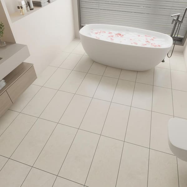 Italian Metalia Porcelain 12 in. x 24 in. x 9mm Flooring and Wall Tile Pallet - Ivory (35PCS, 70 sq. ft.)