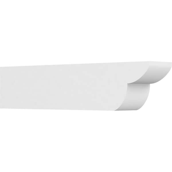 Ekena Millwork 6 in. x 8 in. x 36 in. Standard Crestline Architectural Grade PVC Rafter Tail Brace