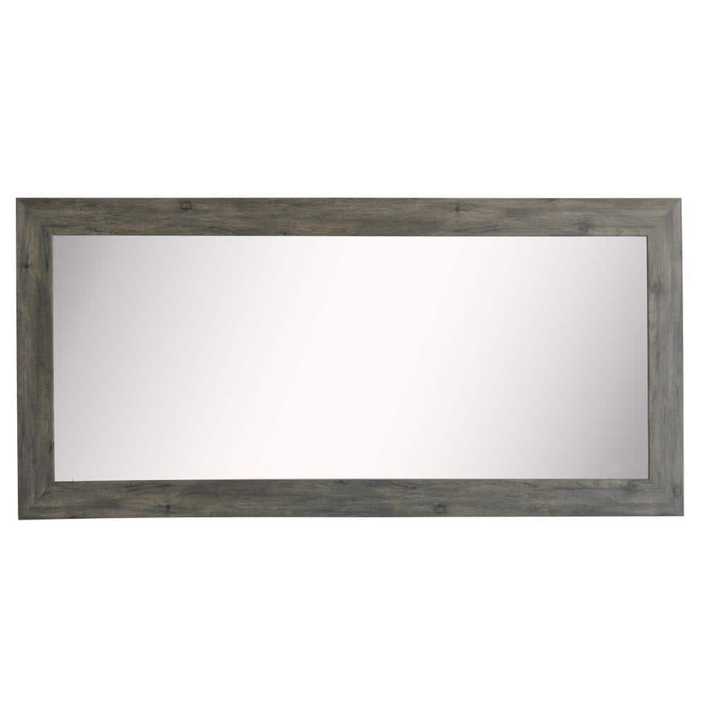 72 in. H x 39 in. W Framed Rectangular Bathroom Vanity Mirror in Gray