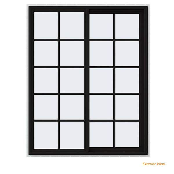 JELD-WEN 48 in. x 60 in. V-4500 Series Black FiniShield Vinyl