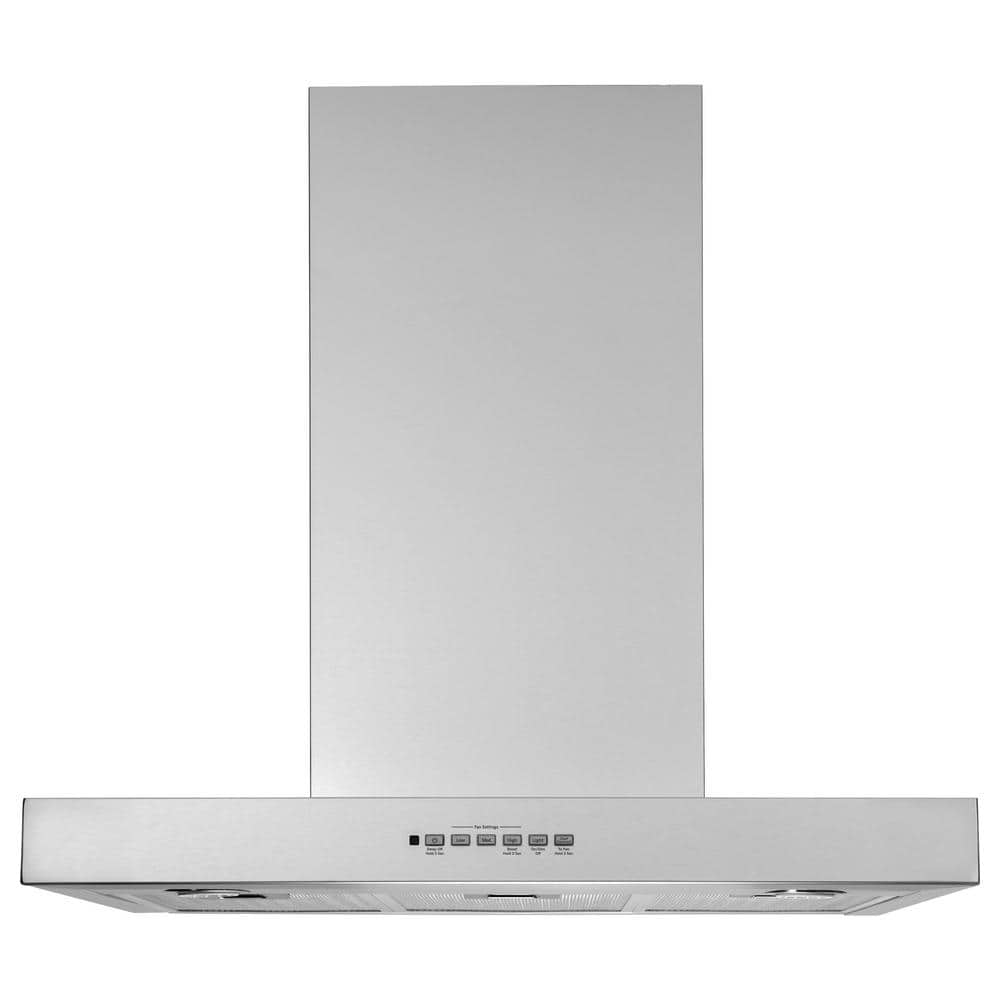 30 in. Wall Mount Range Hood with LED Light in Stainless Steel, Silver