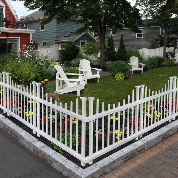 2.5 ft. H x 3.5 ft W Washington Vinyl Picket Fence Panel Kit (2-Pack)