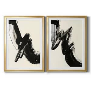 Black Expression I By Wexford Homes 2 Pieces Framed Abstract Paper Art Print 22.5 in. x 30.5 in. .