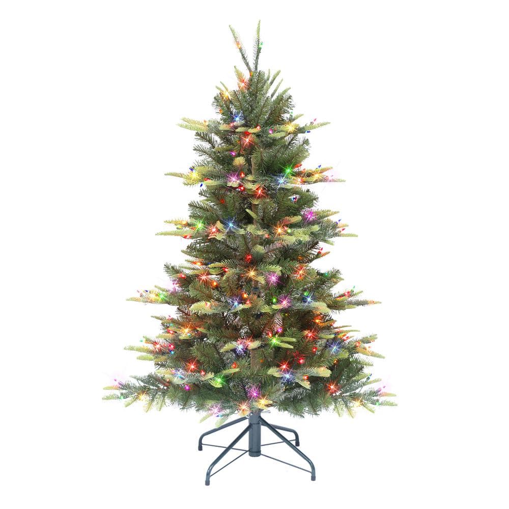 Puleo International 4.5 ft. PreLit Aspen Fir Artificial Christmas Tree