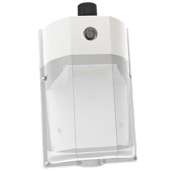 Mydepot 25-Watt Equivalent Integrated LED White Dusk To Dawn Wall Pack Light, 5000K (1-Pack)