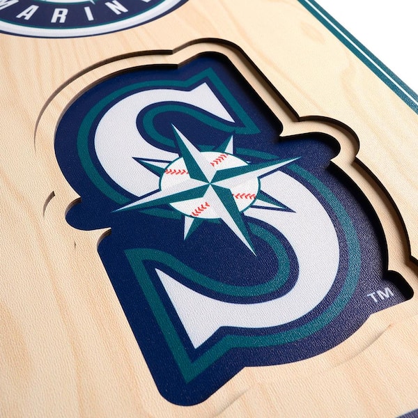 Seattle Mariners Dark Turquoise Hibiscus Navy Background 3D