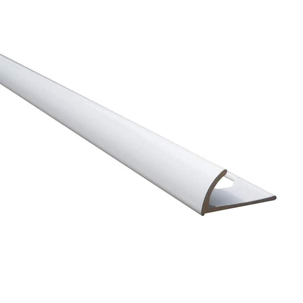 EMAC Novocanto White 5/16 in. x 98-1/2 in. Aluminum Tile Edging Trim
