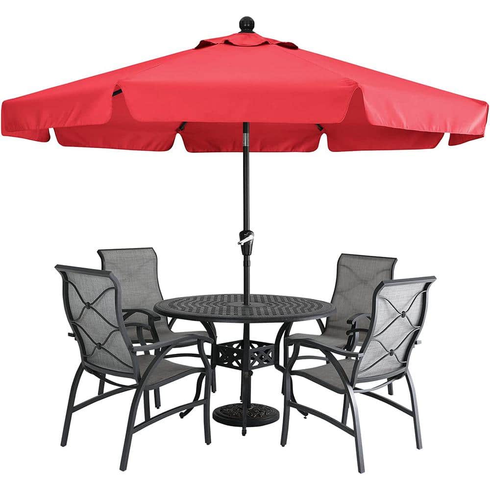 7.5 ft. Market Patio Umbrella for Outdoor Table-8 Ribs in Red