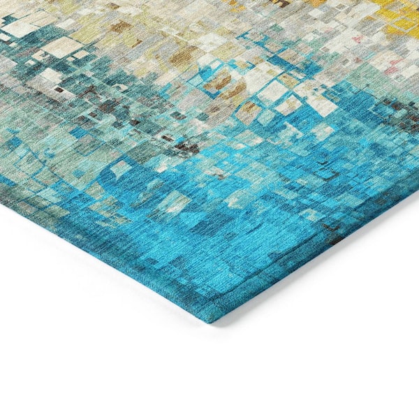 Chantille Machine Washable Indoor/Outdoor Abstract ACN2254 Silver 8 ft. x 10 ft. Area Rug