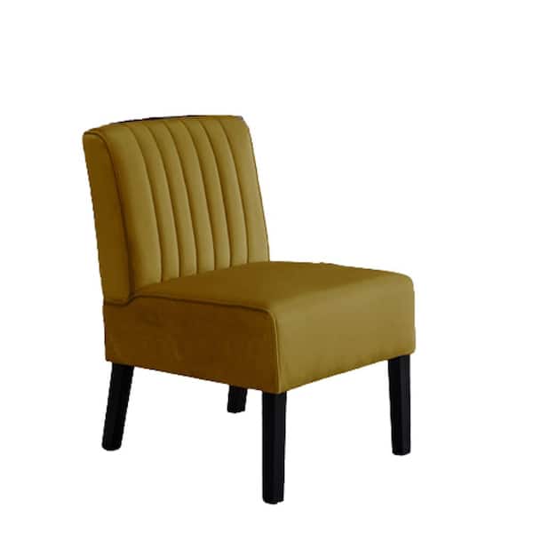 Us Pride Furniture Evans Yellow Velvet, Accent Chair Set Of 2 Under 100