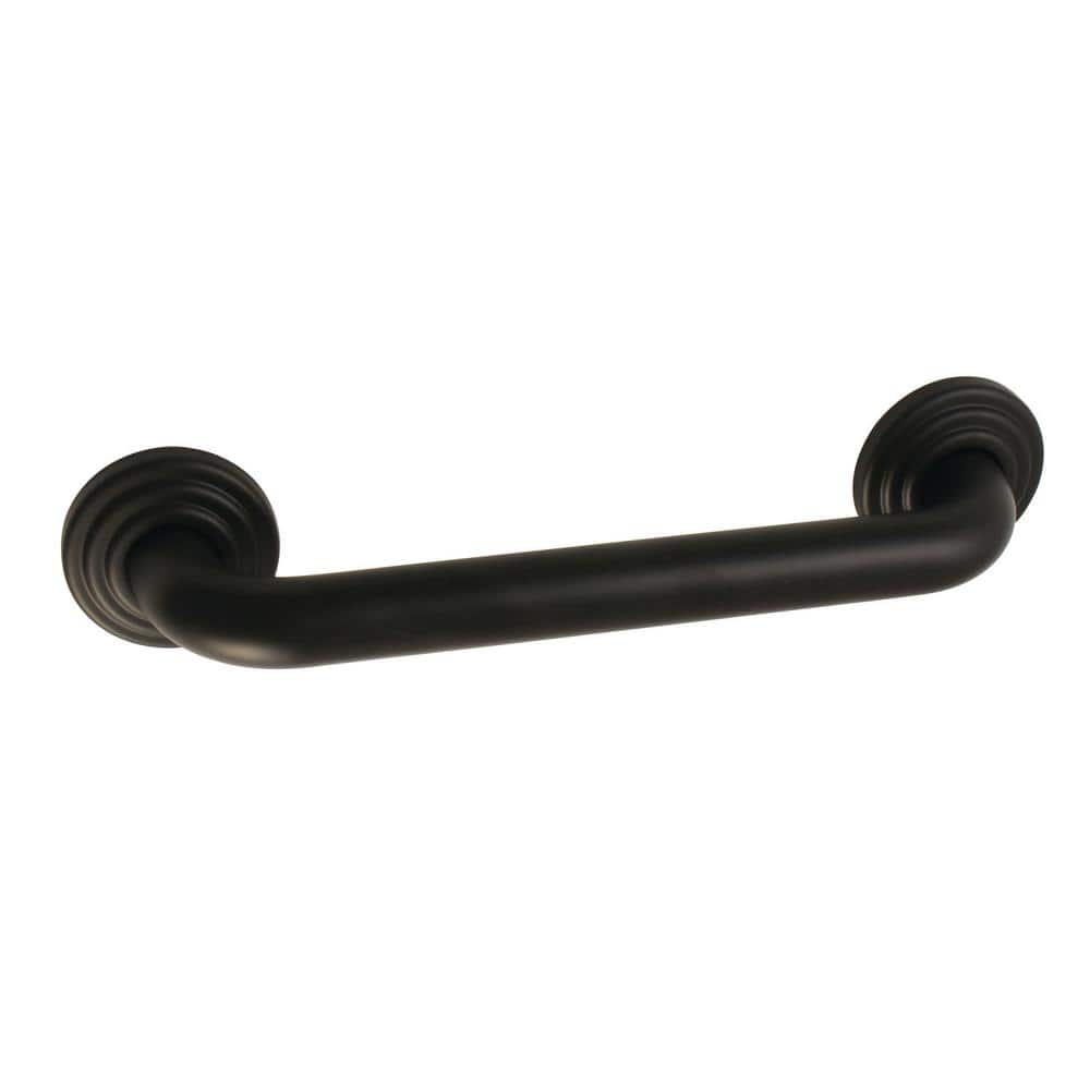 Kingston Brass Restoration 12 in. x 1-1/4 in. Grab Bar in Matte Black ...