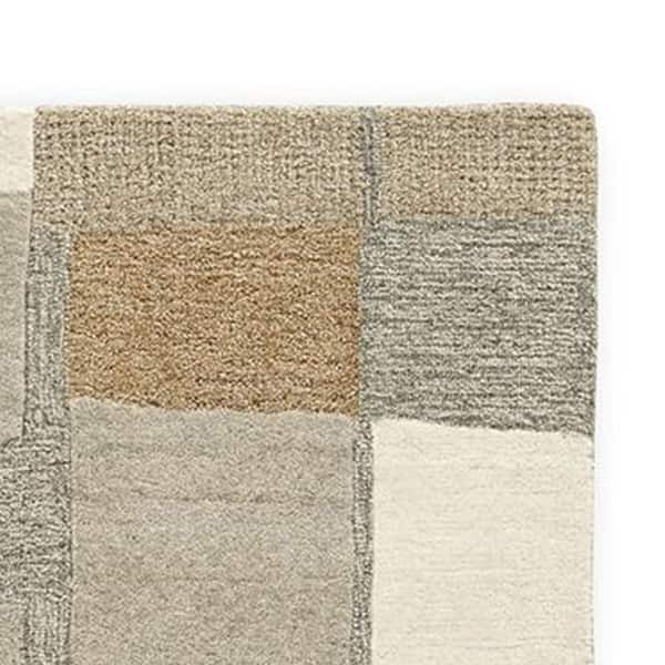 Teon 8 ft. x 10 ft.Taupe, Gray and Caramel Geometric Area Rug