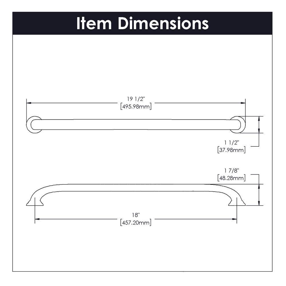 Veneti Bronze 18" Bar Appliance Pull with Mounting Hardware