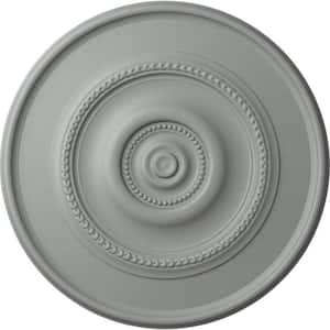 24-3/8" x 1-1/8" Traditional Reece Urethane Ceiling Medallion (Fits Canopies upto 5-7/8"), Primed White