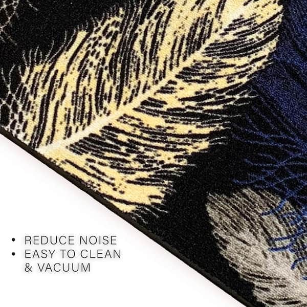 Feather Geometric Multi 26 in. W x 50 ft. L Runner Rug/Stair Runner 110 sq. ft.