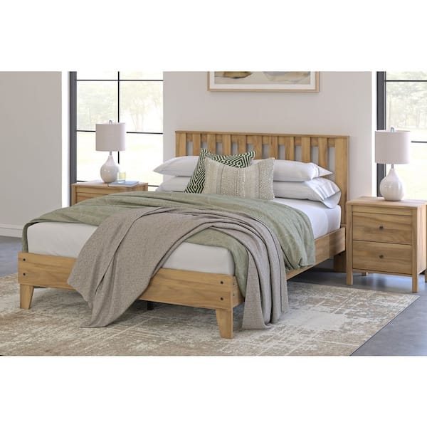 Signature DESIGN BY ASHLEY Bermacy Brown Wood Frame Queen Platform Bed