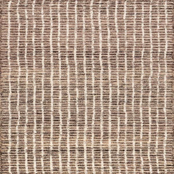 Melrose Checked Brown 2.6 ft. x 8 ft. Indoor Area Rug