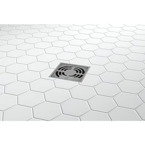 Source Pure White 8.66 in. x 9.88 in. Honeycomb Matte Porcelain Mosaic Tile (0.594 sq. ft./Each)