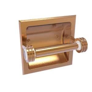 Clearview Recessed Toilet Paper Holder with Dotted Accents in Brushed Bronze
