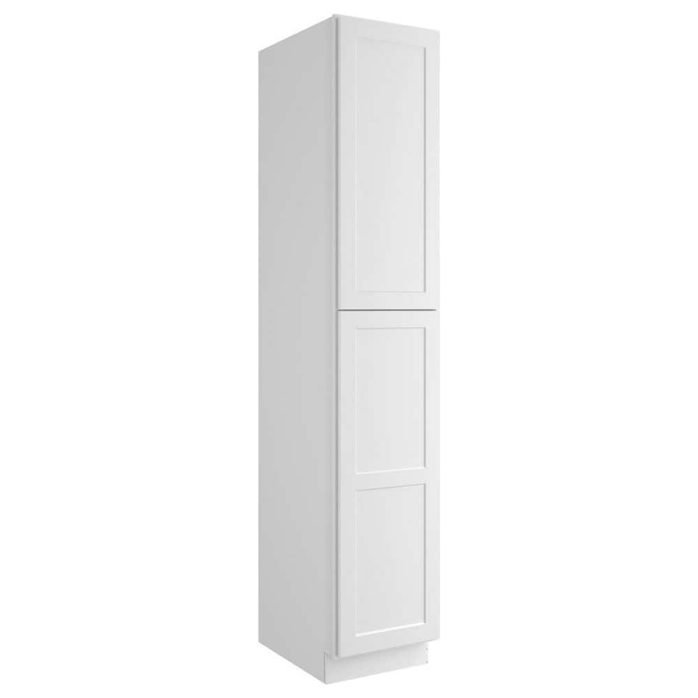HOMEIBRO 18in W X 24in D X 96in H in Shaker White Plywood Ready to